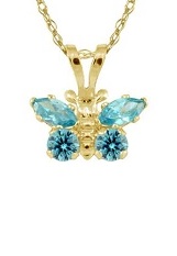 adorable teeny rope chain yellow gold heart December birthstone baby necklace